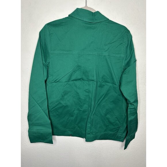 Motto Long Sleeve Button Front Dark Green Jacket w/ Pleat Detailing Size Medium - Picture 5 of 12